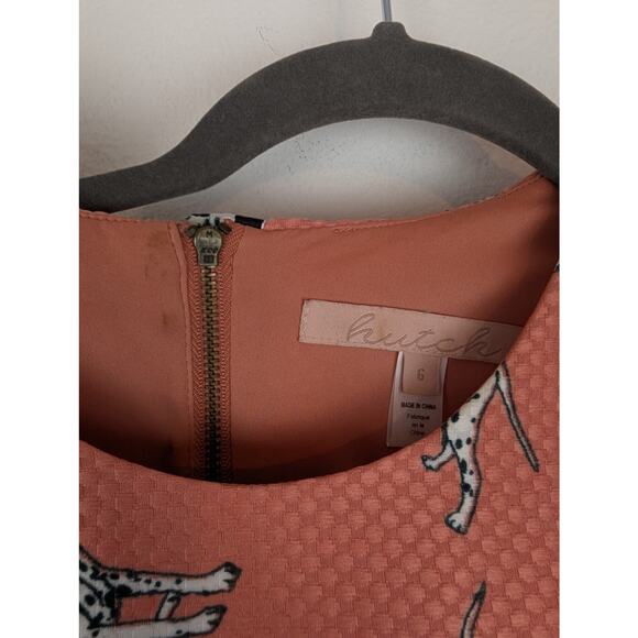 Anthropologie Hutch Top Dalmatian Crop Dog Novelty Stripe Pink Preppy Size 6 - Picture 11 of 13